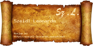 Szeidl Leonarda névjegykártya